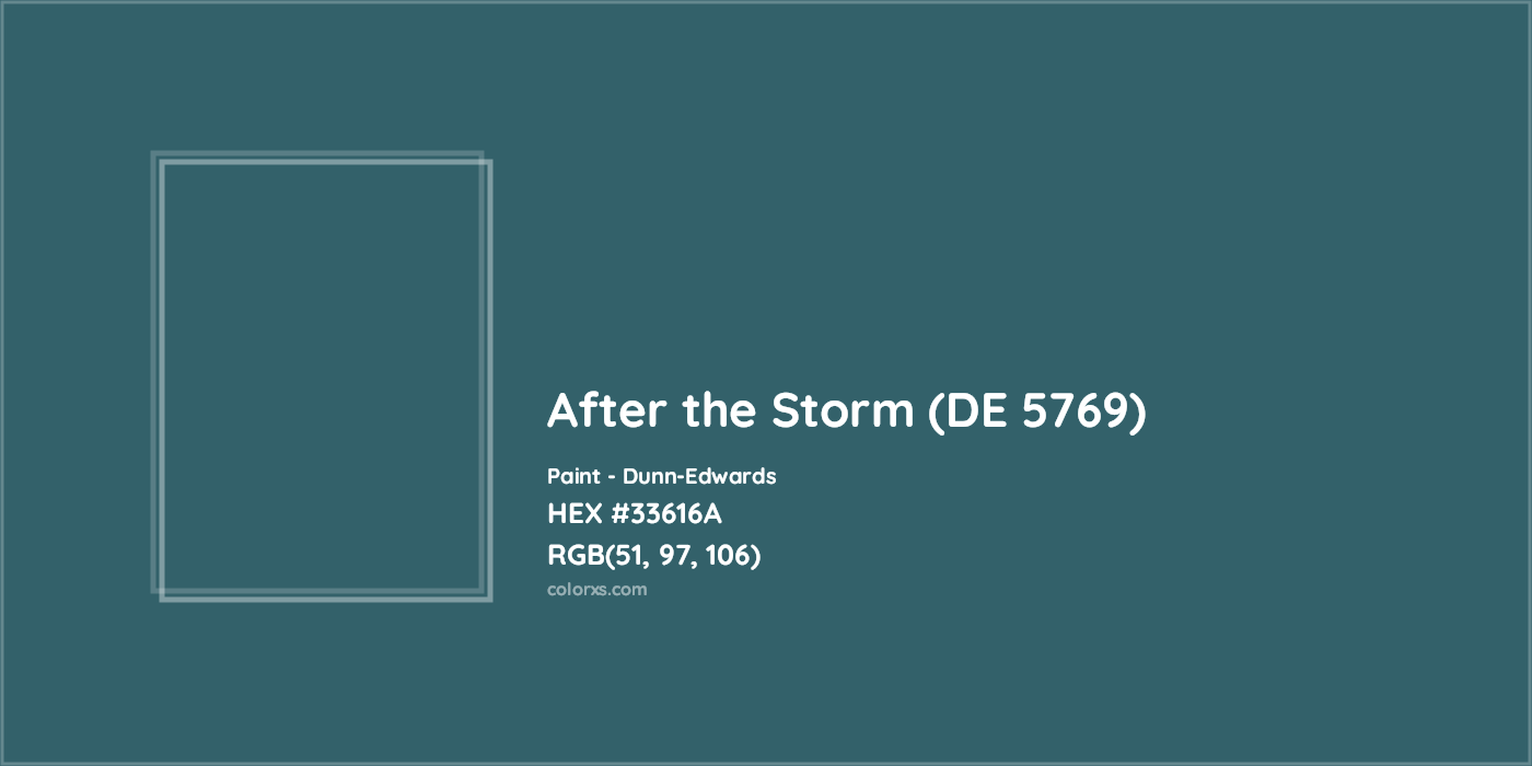 HEX #33616A After the Storm (DE 5769) Paint Dunn-Edwards - Color Code