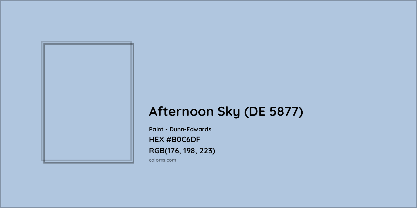 HEX #B0C6DF Afternoon Sky (DE 5877) Paint Dunn-Edwards - Color Code