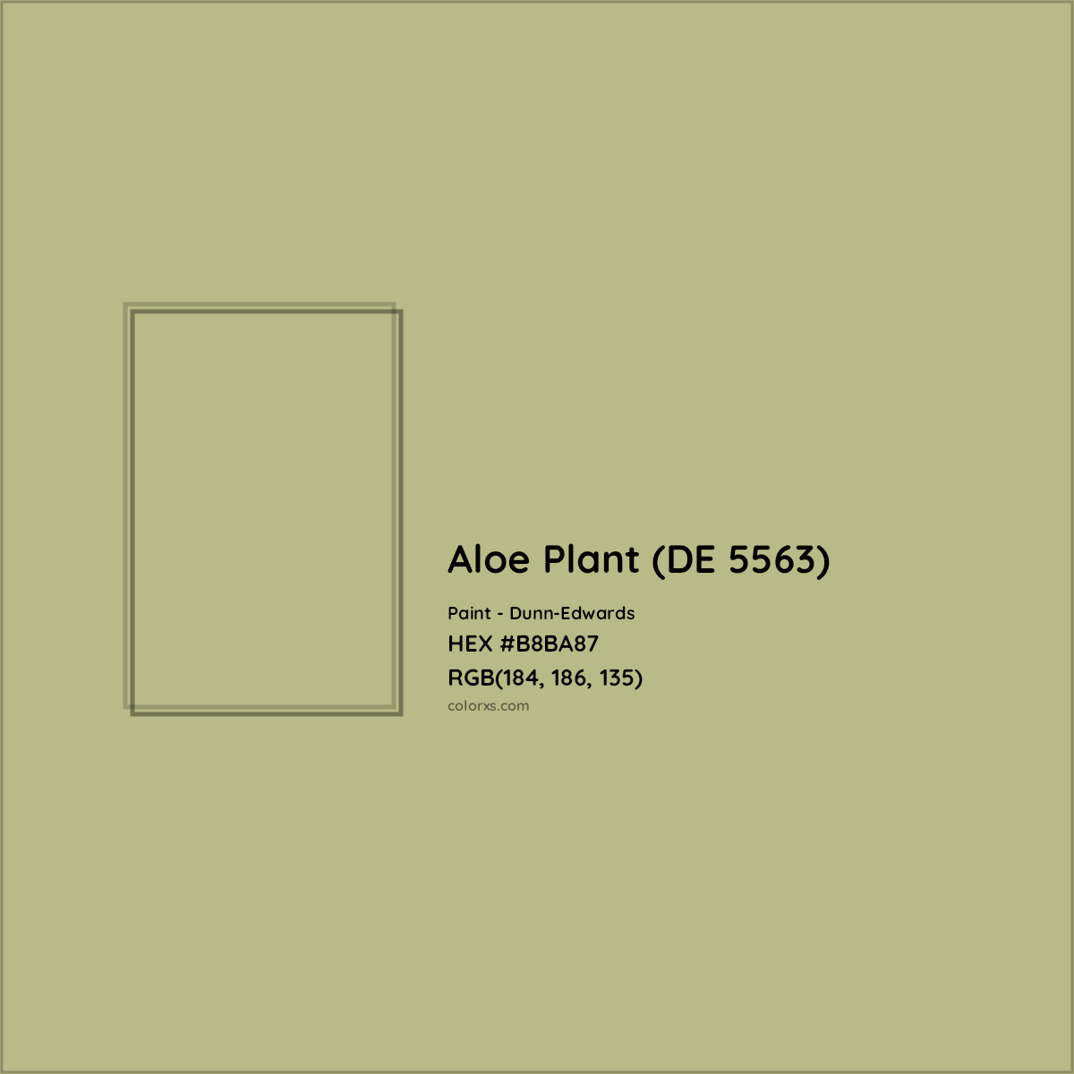 HEX #B8BA87 Aloe Plant (DE 5563) Paint Dunn-Edwards - Color Code