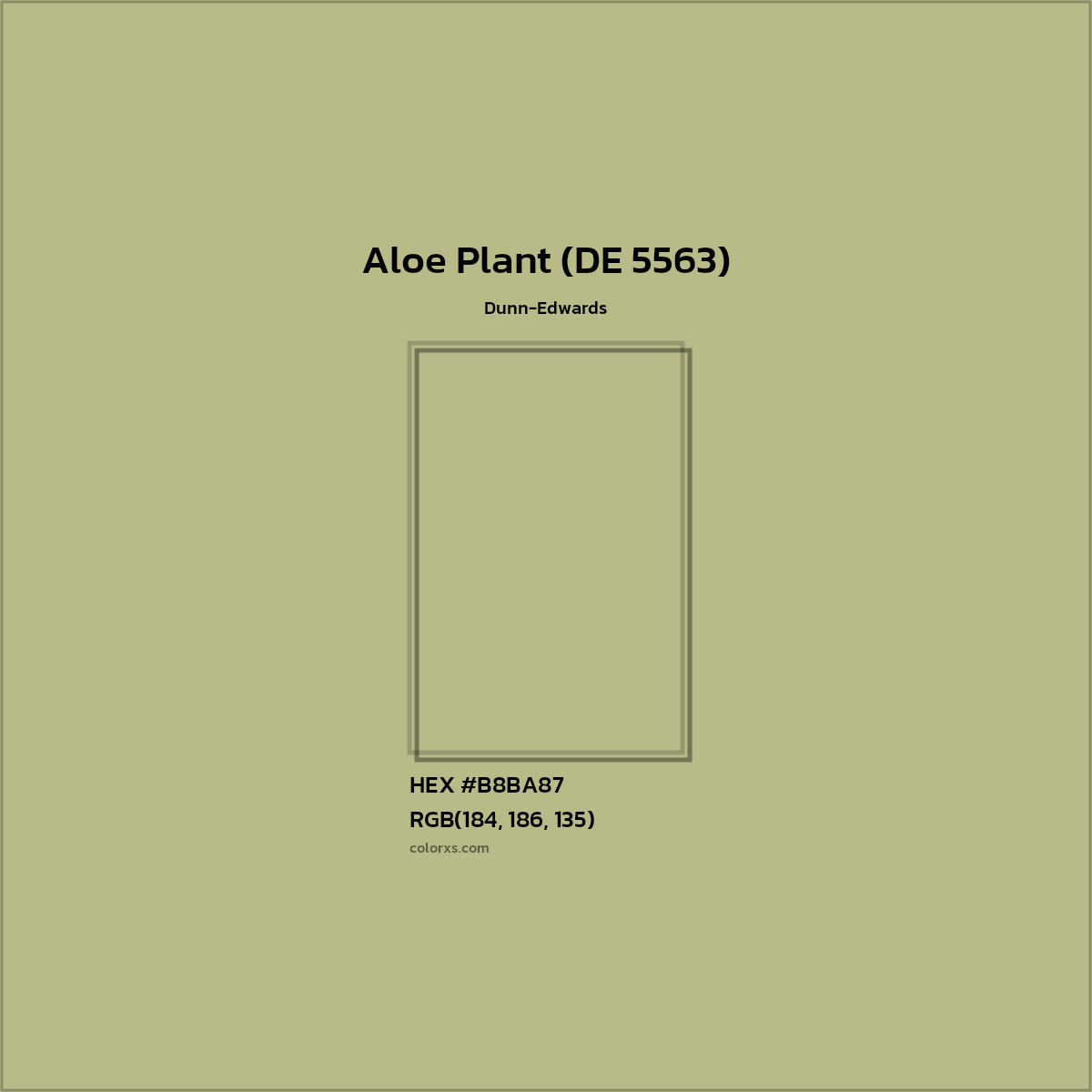 HEX #B8BA87 Aloe Plant (DE 5563) Paint Dunn-Edwards - Color Code