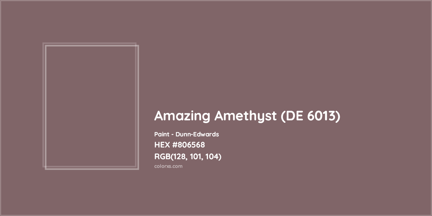 HEX #806568 Amazing Amethyst (DE 6013) Paint Dunn-Edwards - Color Code