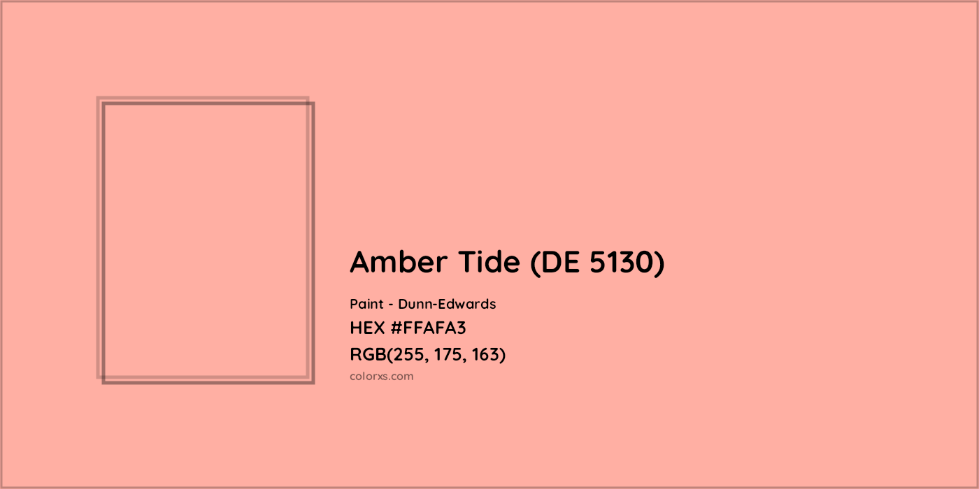 HEX #FFAFA3 Amber Tide (DE 5130) Paint Dunn-Edwards - Color Code