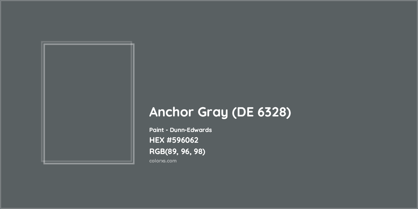 HEX #596062 Anchor Gray (DE 6328) Paint Dunn-Edwards - Color Code