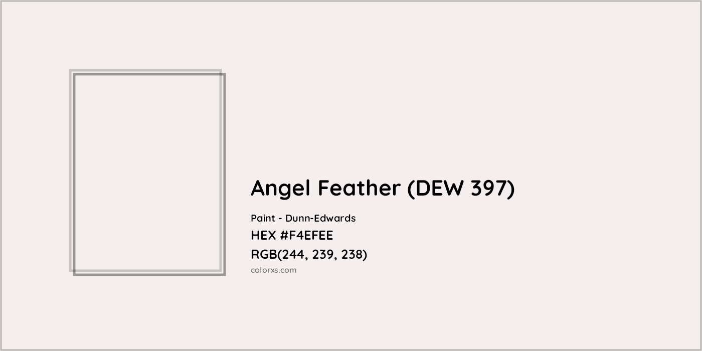 HEX #F4EFEE Angel Feather (DEW 397) Paint Dunn-Edwards - Color Code