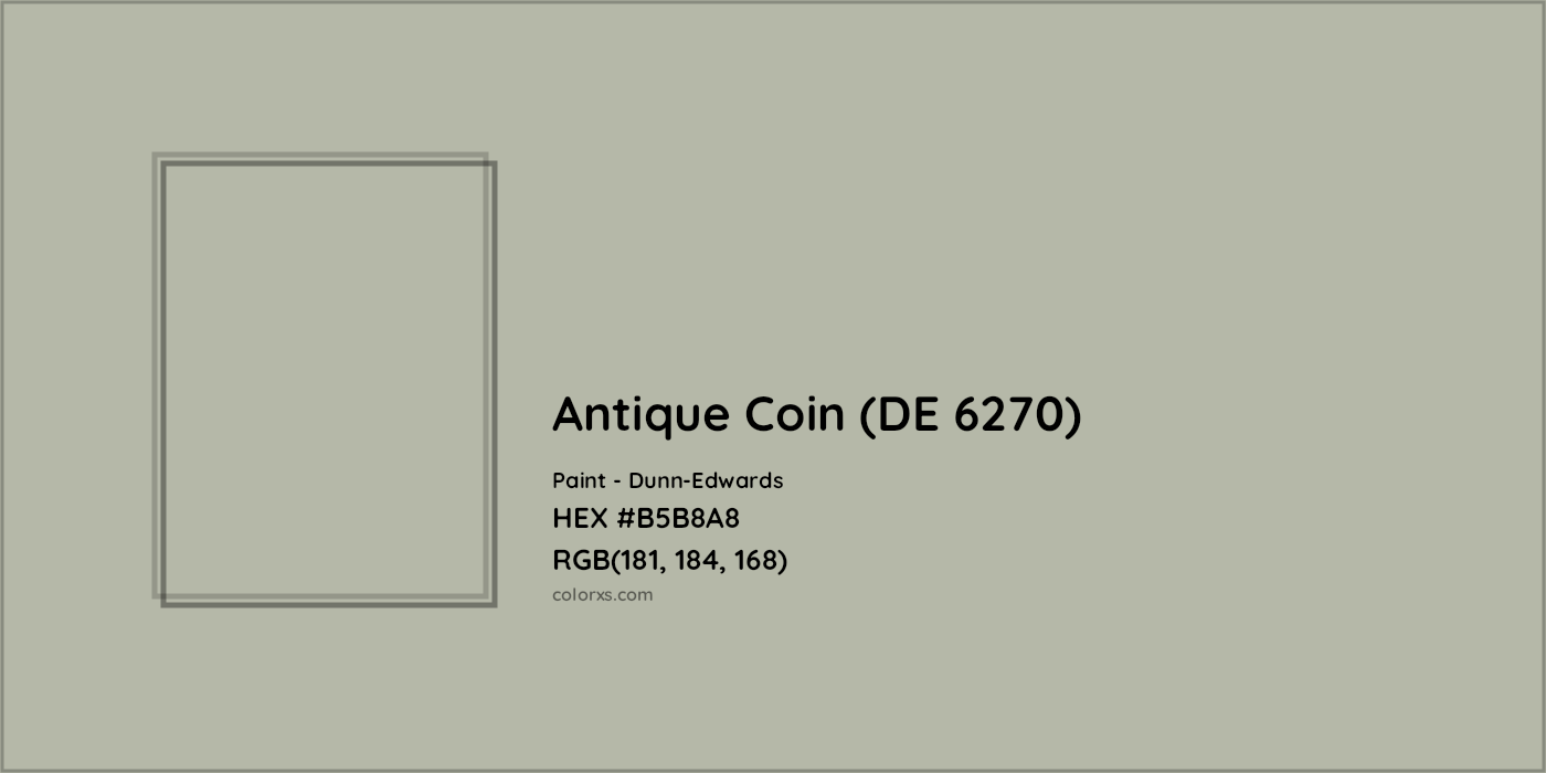 HEX #B5B8A8 Antique Coin (DE 6270) Paint Dunn-Edwards - Color Code