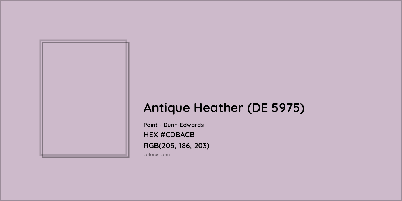 HEX #CDBACB Antique Heather (DE 5975) Paint Dunn-Edwards - Color Code