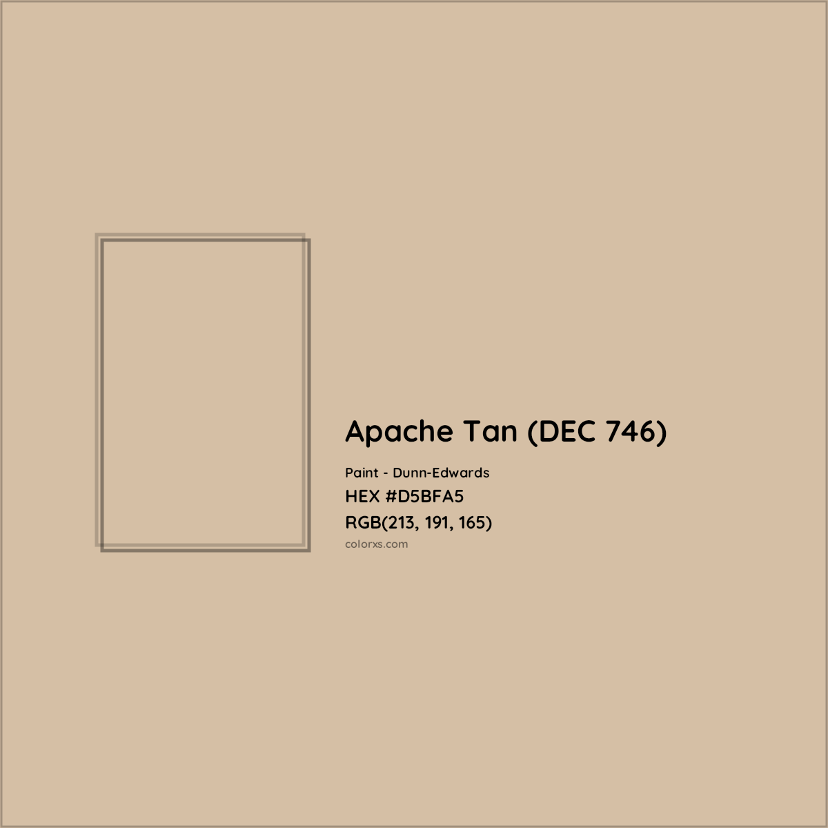 HEX #D5BFA5 Apache Tan (DEC 746) Paint Dunn-Edwards - Color Code