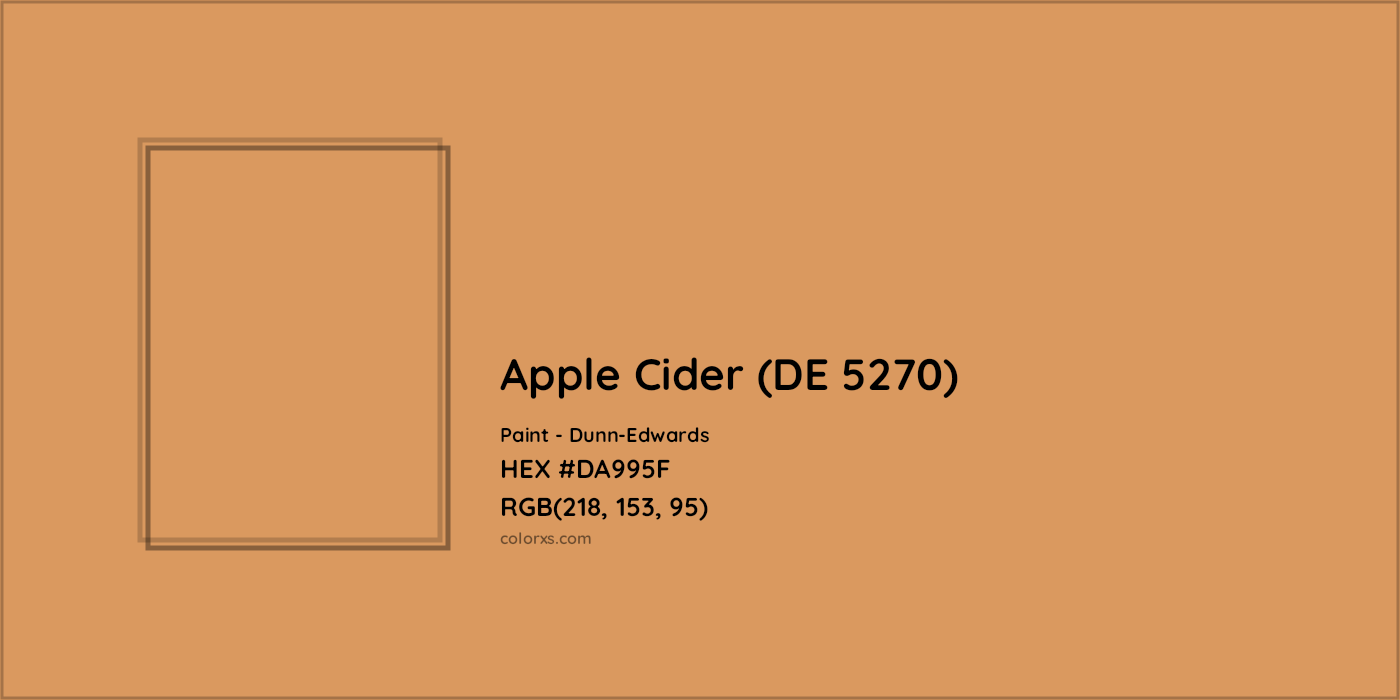 HEX #DA995F Apple Cider (DE 5270) Paint Dunn-Edwards - Color Code