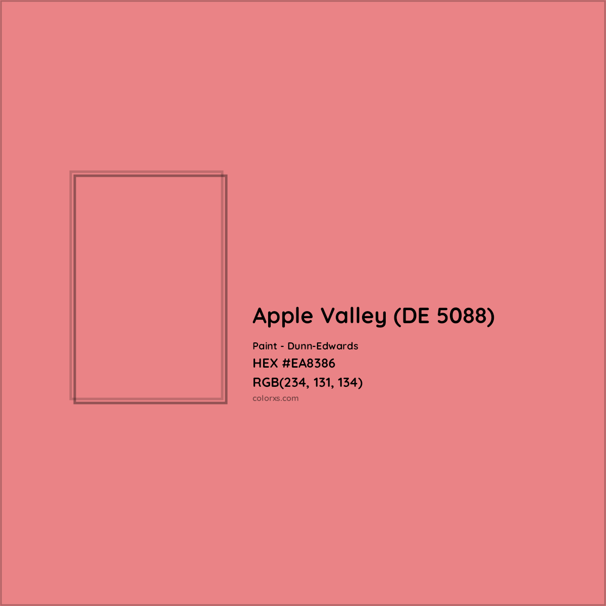 HEX #EA8386 Apple Valley (DE 5088) Paint Dunn-Edwards - Color Code