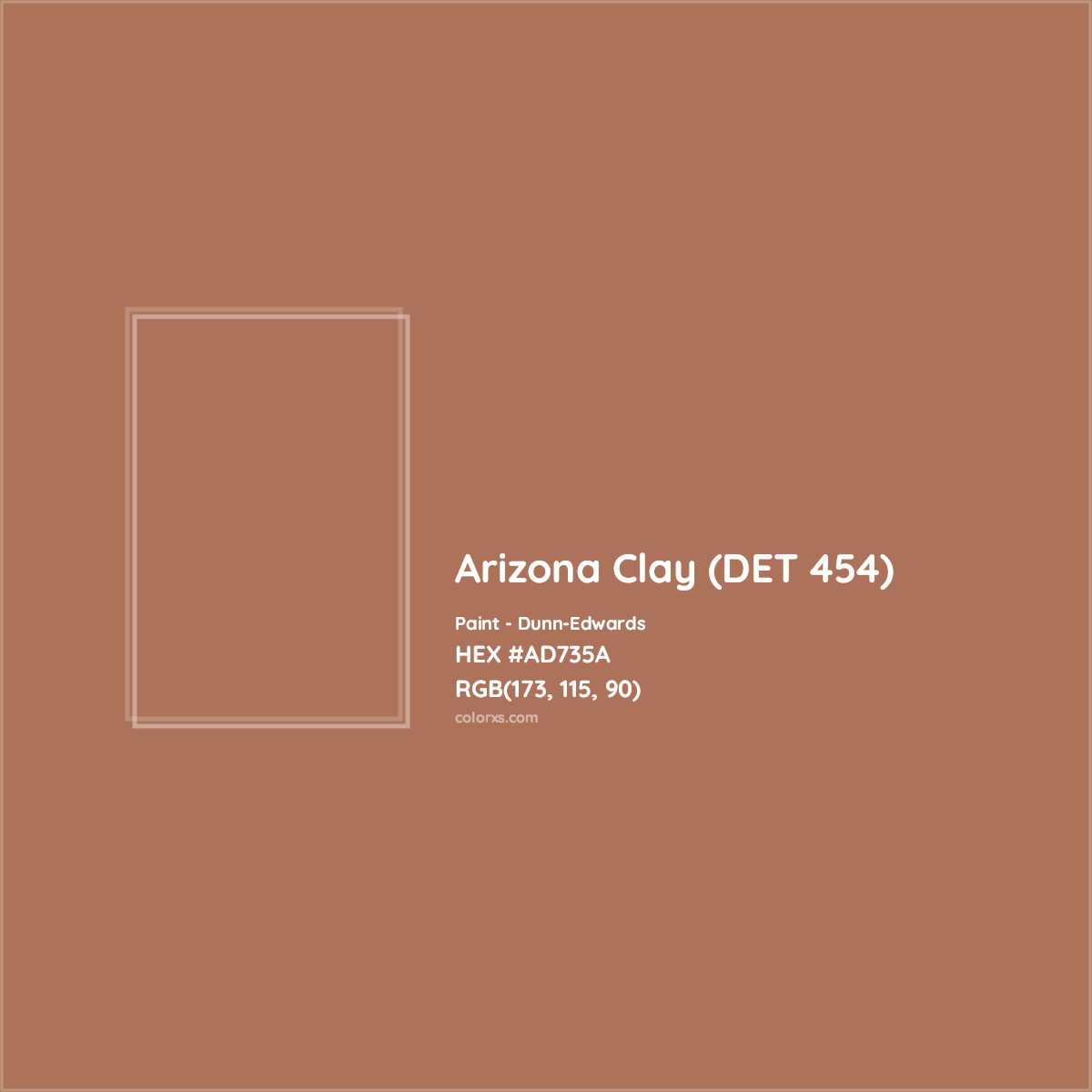 HEX #AD735A Arizona Clay (DET 454) Paint Dunn-Edwards - Color Code
