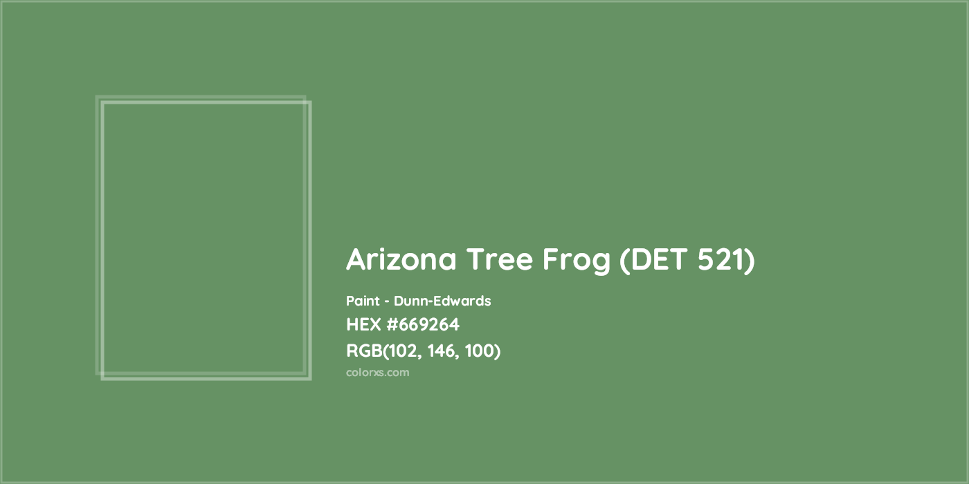 HEX #669264 Arizona Tree Frog (DET 521) Paint Dunn-Edwards - Color Code
