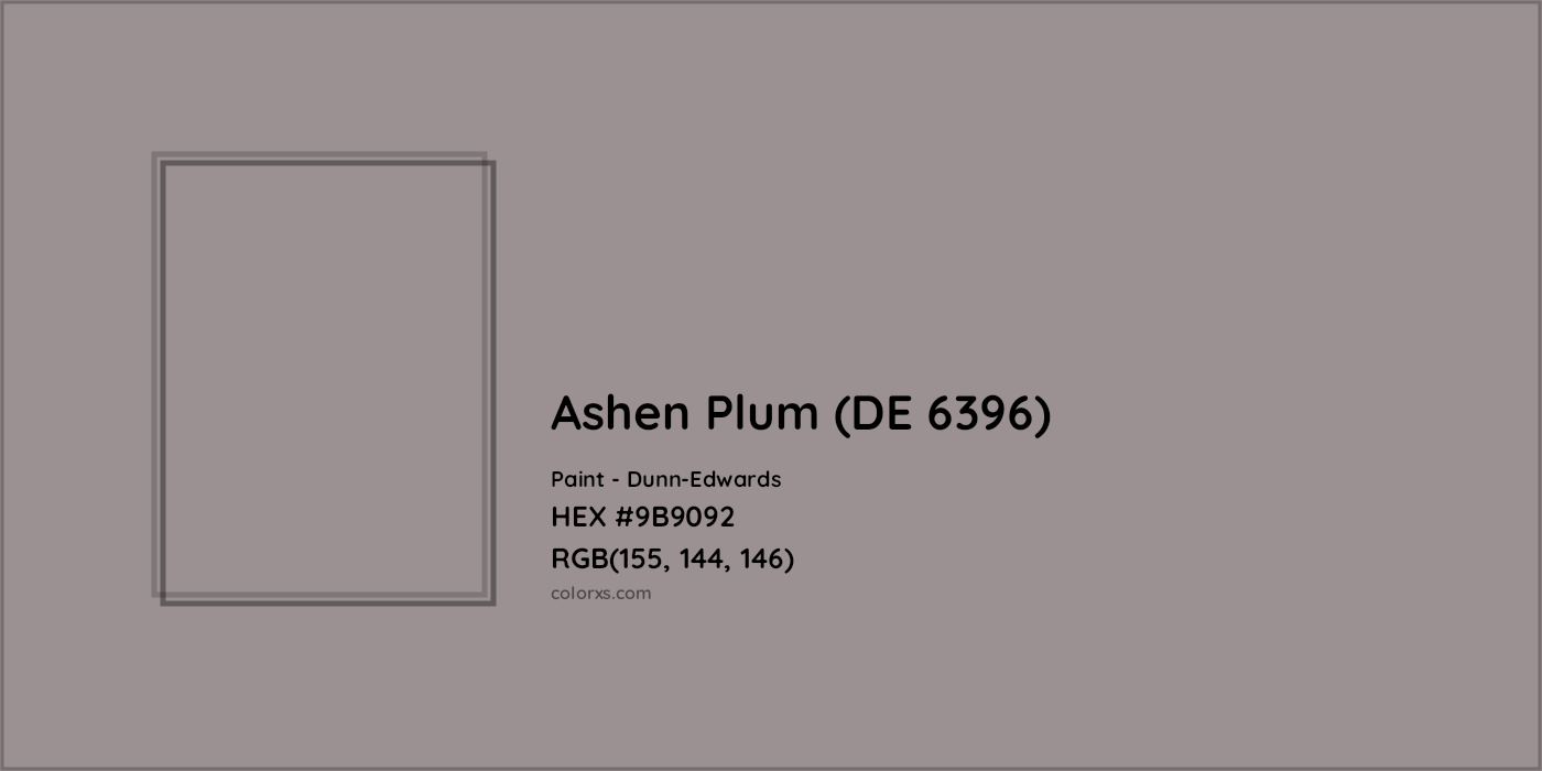 HEX #9B9092 Ashen Plum (DE 6396) Paint Dunn-Edwards - Color Code