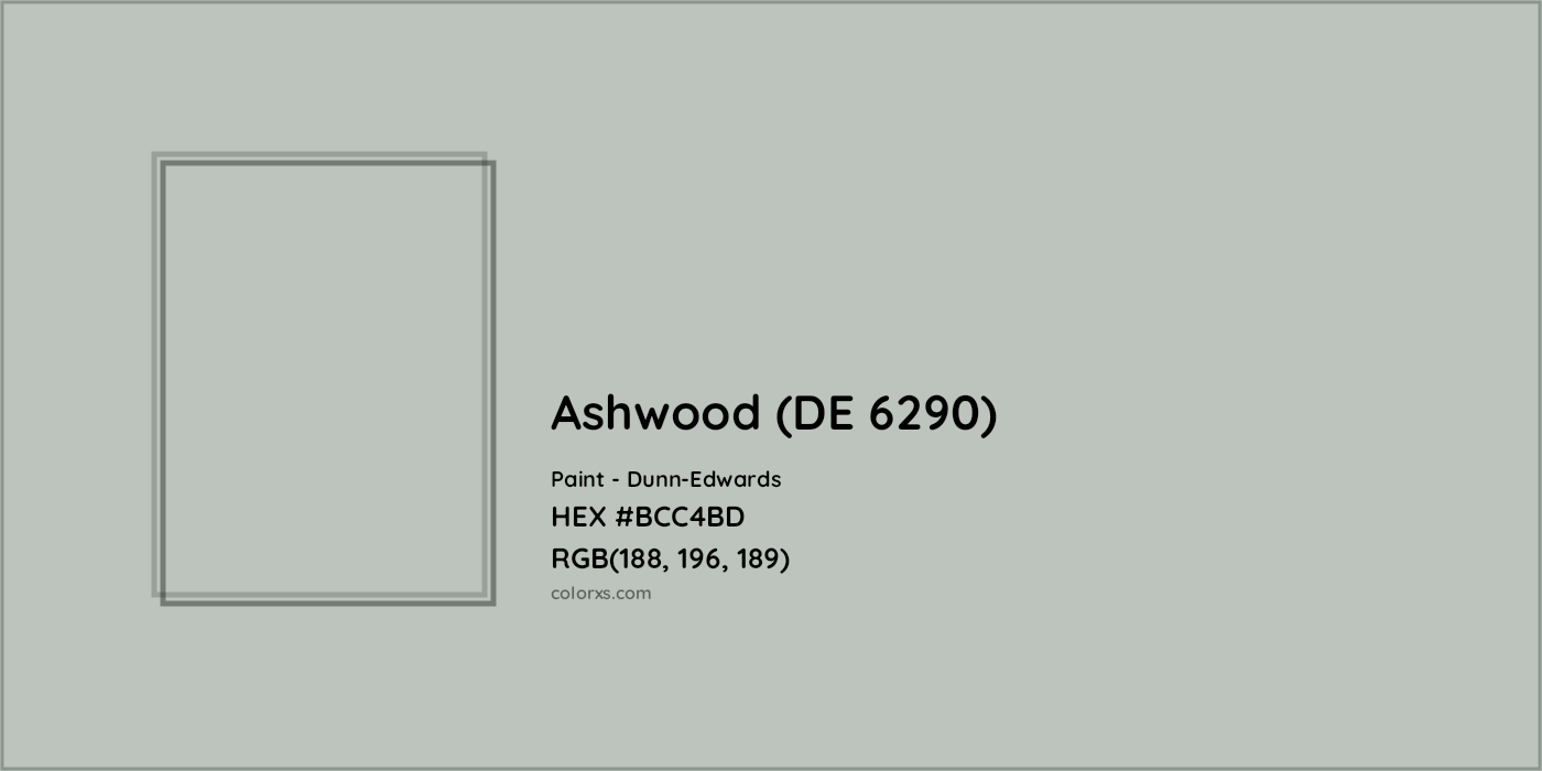 HEX #BCC4BD Ashwood (DE 6290) Paint Dunn-Edwards - Color Code
