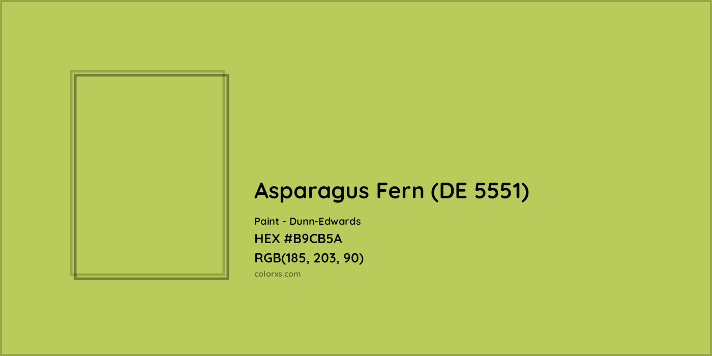 HEX #B9CB5A Asparagus Fern (DE 5551) Paint Dunn-Edwards - Color Code