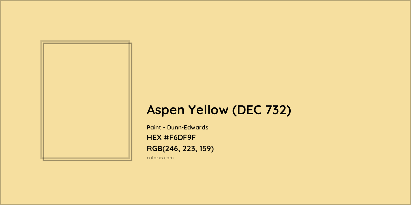 HEX #F6DF9F Aspen Yellow (DEC 732) Paint Dunn-Edwards - Color Code