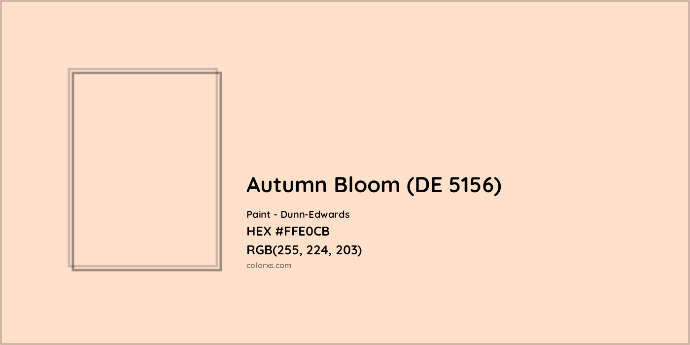 HEX #FFE0CB Autumn Bloom (DE 5156) Paint Dunn-Edwards - Color Code