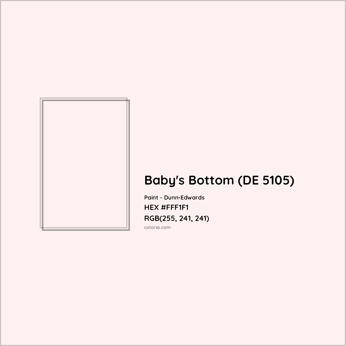 HEX #FFF1F1 Baby's Bottom (DE 5105) Paint Dunn-Edwards - Color Code