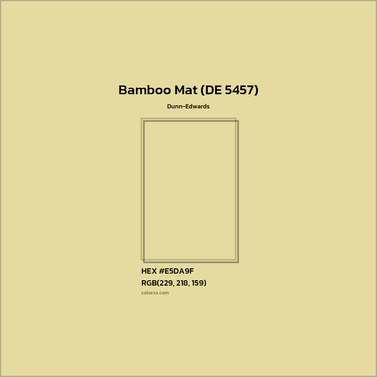 HEX #E5DA9F Bamboo Mat (DE 5457) Paint Dunn-Edwards - Color Code