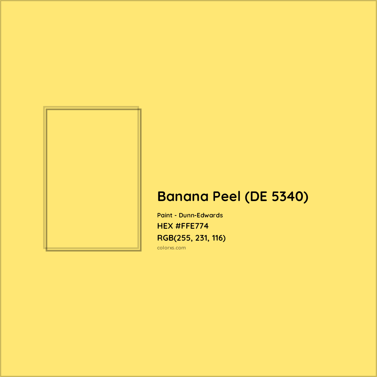HEX #FFE774 Banana Peel (DE 5340) Paint Dunn-Edwards - Color Code