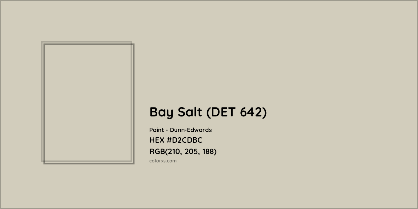 HEX #D2CDBC Bay Salt (DET 642) Paint Dunn-Edwards - Color Code