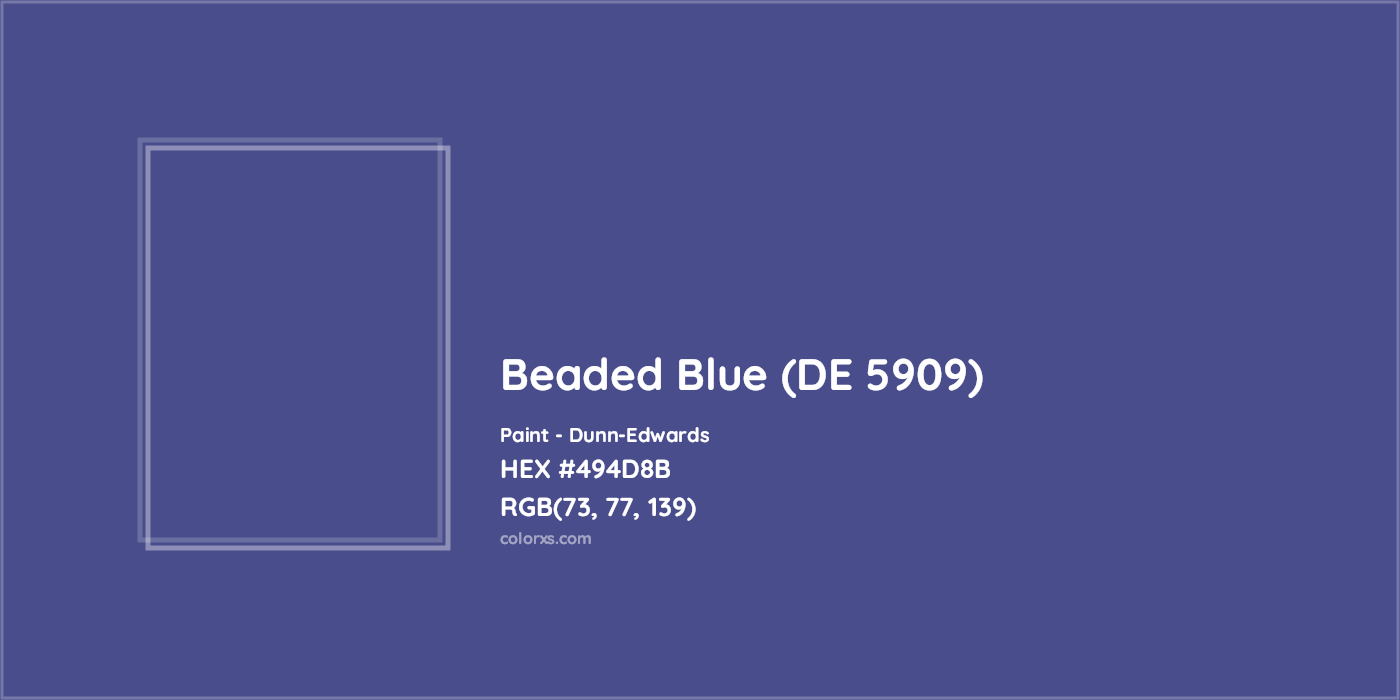 HEX #494D8B Beaded Blue (DE 5909) Paint Dunn-Edwards - Color Code