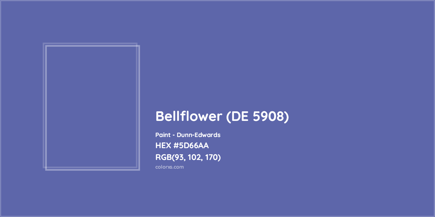 HEX #5D66AA Bellflower (DE 5908) Paint Dunn-Edwards - Color Code