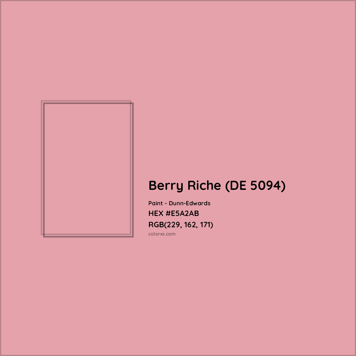 HEX #E5A2AB Berry Riche (DE 5094) Paint Dunn-Edwards - Color Code