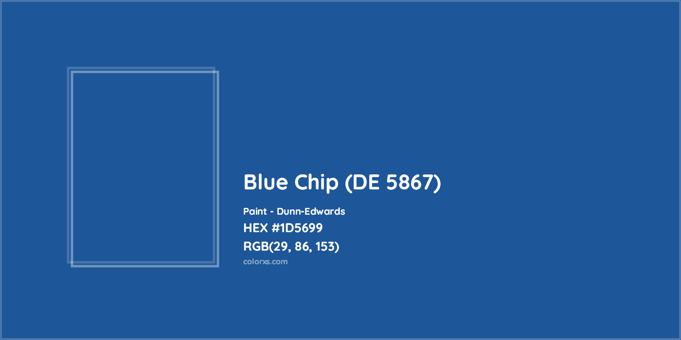 HEX #1D5699 Blue Chip (DE 5867) Paint Dunn-Edwards - Color Code