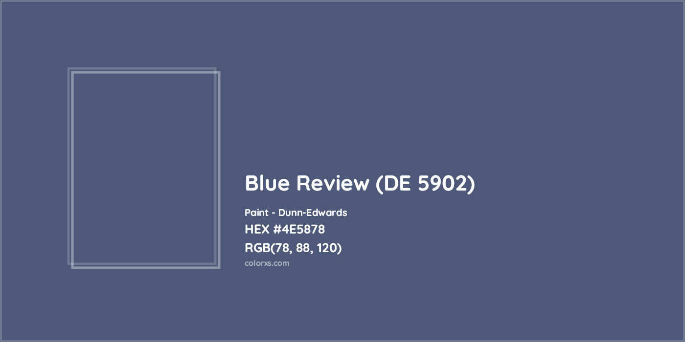 HEX #4E5878 Blue Review (DE 5902) Paint Dunn-Edwards - Color Code