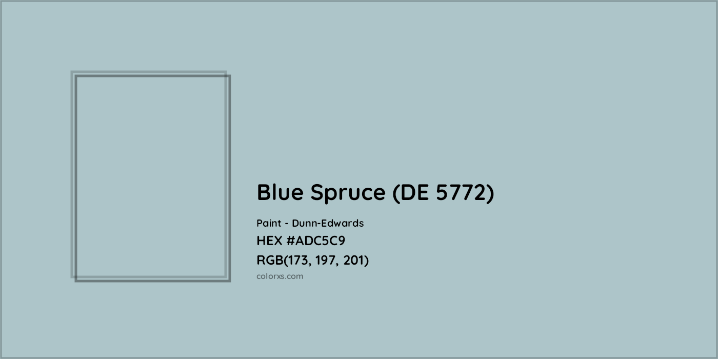 HEX #ADC5C9 Blue Spruce (DE 5772) Paint Dunn-Edwards - Color Code
