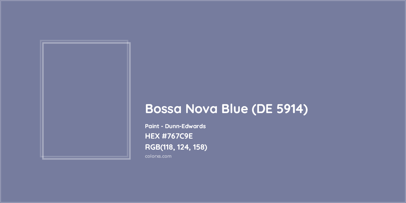 HEX #767C9E Bossa Nova Blue (DE 5914) Paint Dunn-Edwards - Color Code