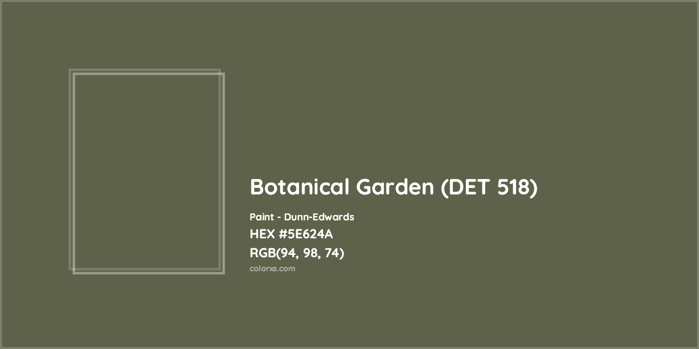 HEX #5E624A Botanical Garden (DET 518) Paint Dunn-Edwards - Color Code