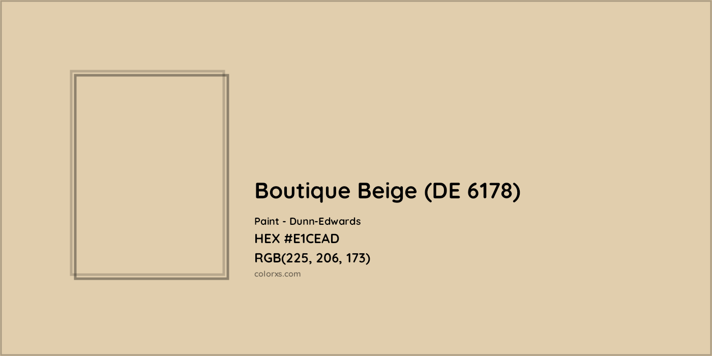 HEX #E1CEAD Boutique Beige (DE 6178) Paint Dunn-Edwards - Color Code