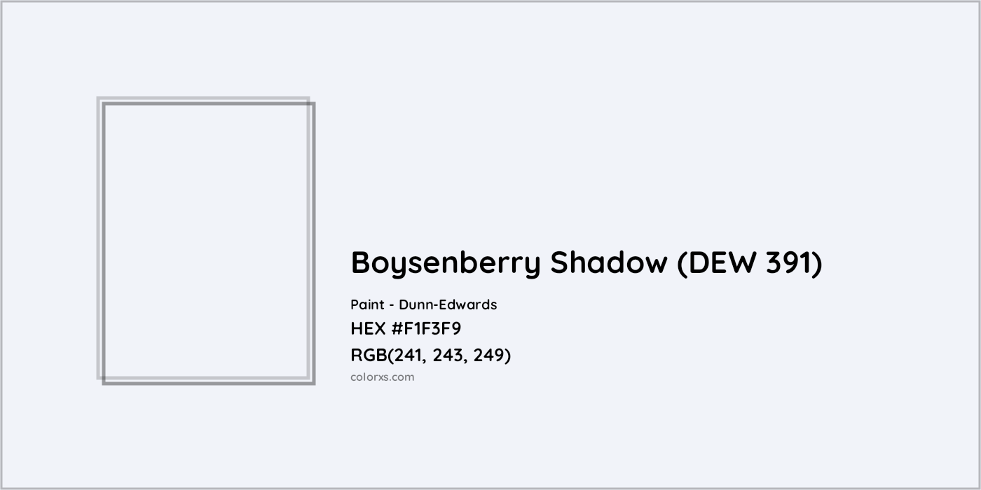 HEX #F1F3F9 Boysenberry Shadow (DEW 391) Paint Dunn-Edwards - Color Code