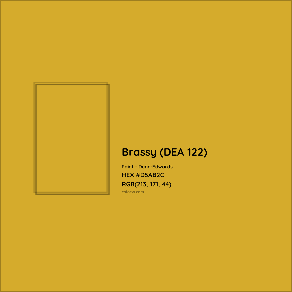 HEX #D5AB2C Brassy (DEA 122) Paint Dunn-Edwards - Color Code