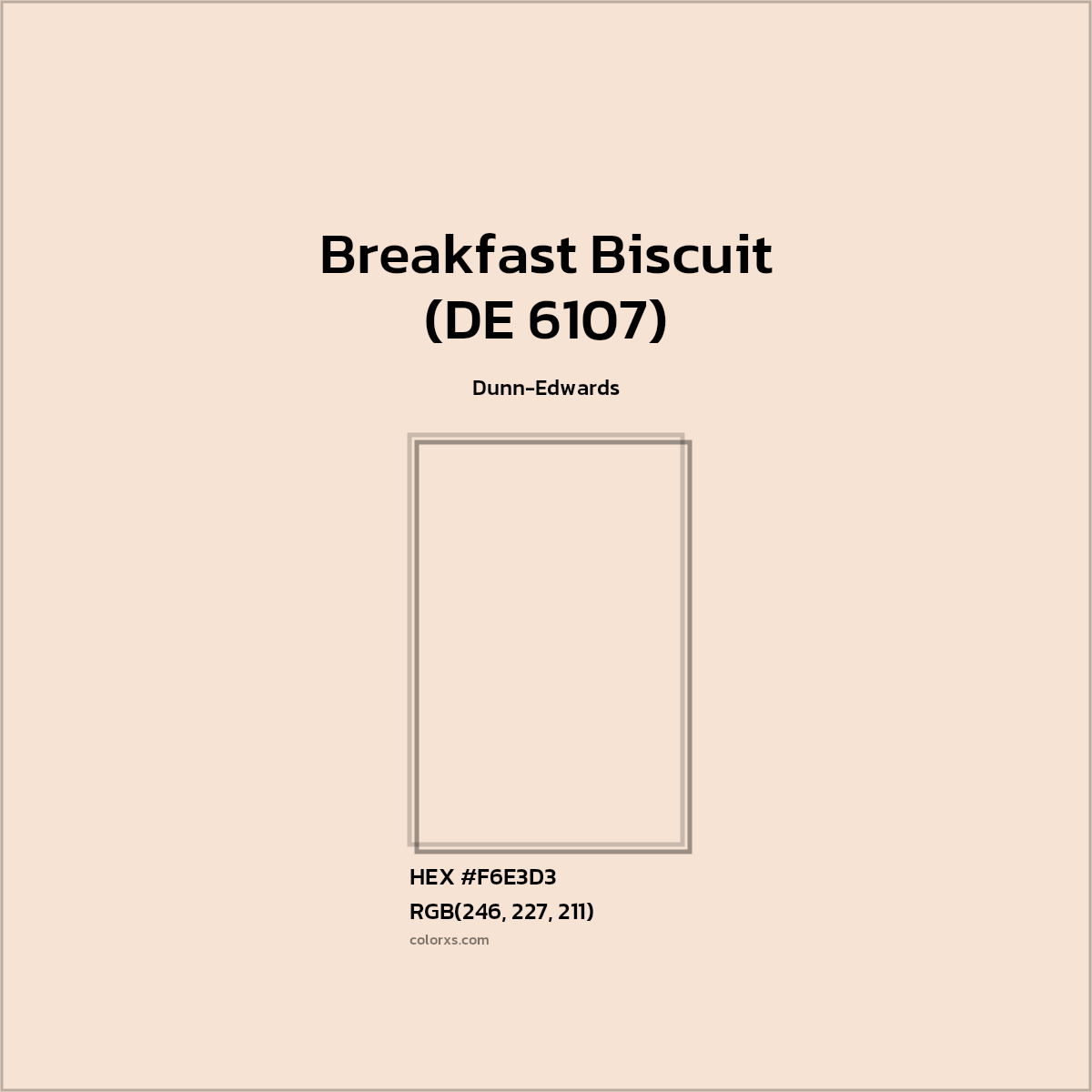 HEX #F6E3D3 Breakfast Biscuit (DE 6107) Paint Dunn-Edwards - Color Code