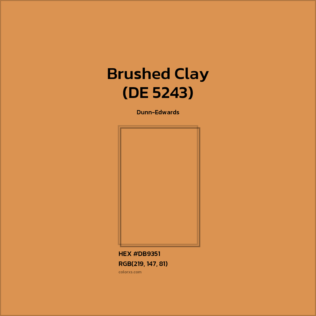 HEX #DB9351 Brushed Clay (DE 5243) Paint Dunn-Edwards - Color Code
