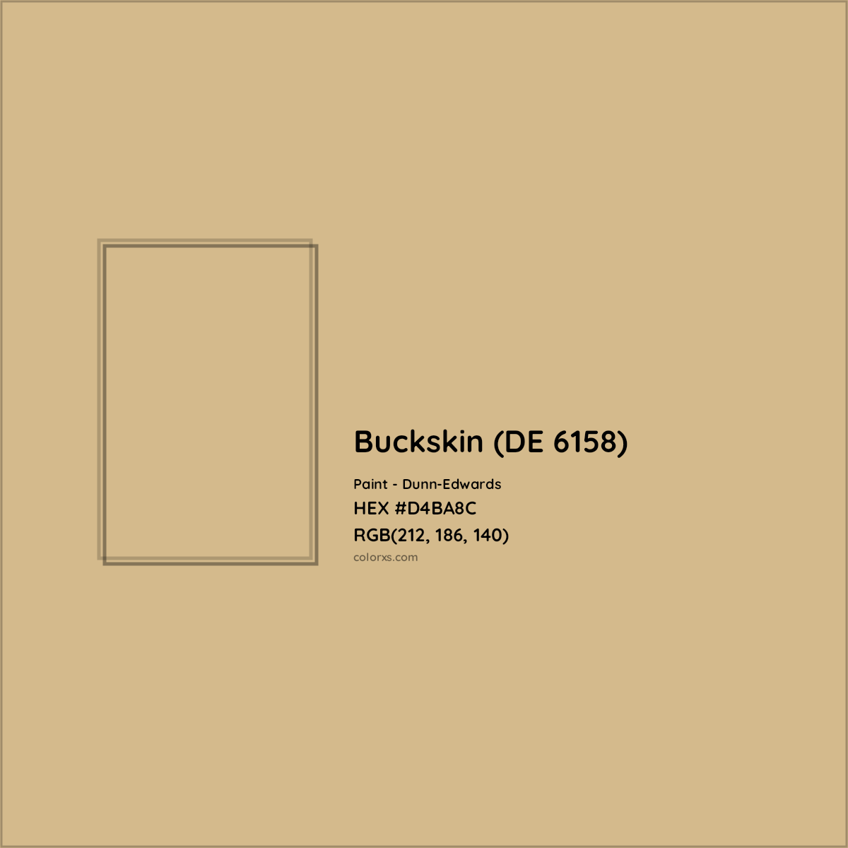 HEX #D4BA8C Buckskin (DE 6158) Paint Dunn-Edwards - Color Code