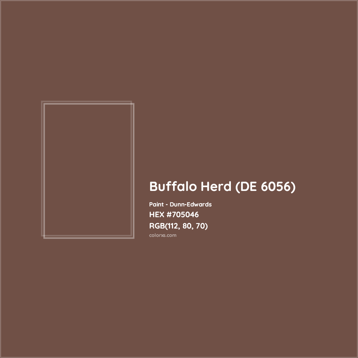 HEX #705046 Buffalo Herd (DE 6056) Paint Dunn-Edwards - Color Code