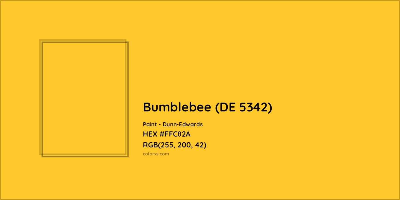 HEX #FFC82A Bumblebee (DE 5342) Paint Dunn-Edwards - Color Code