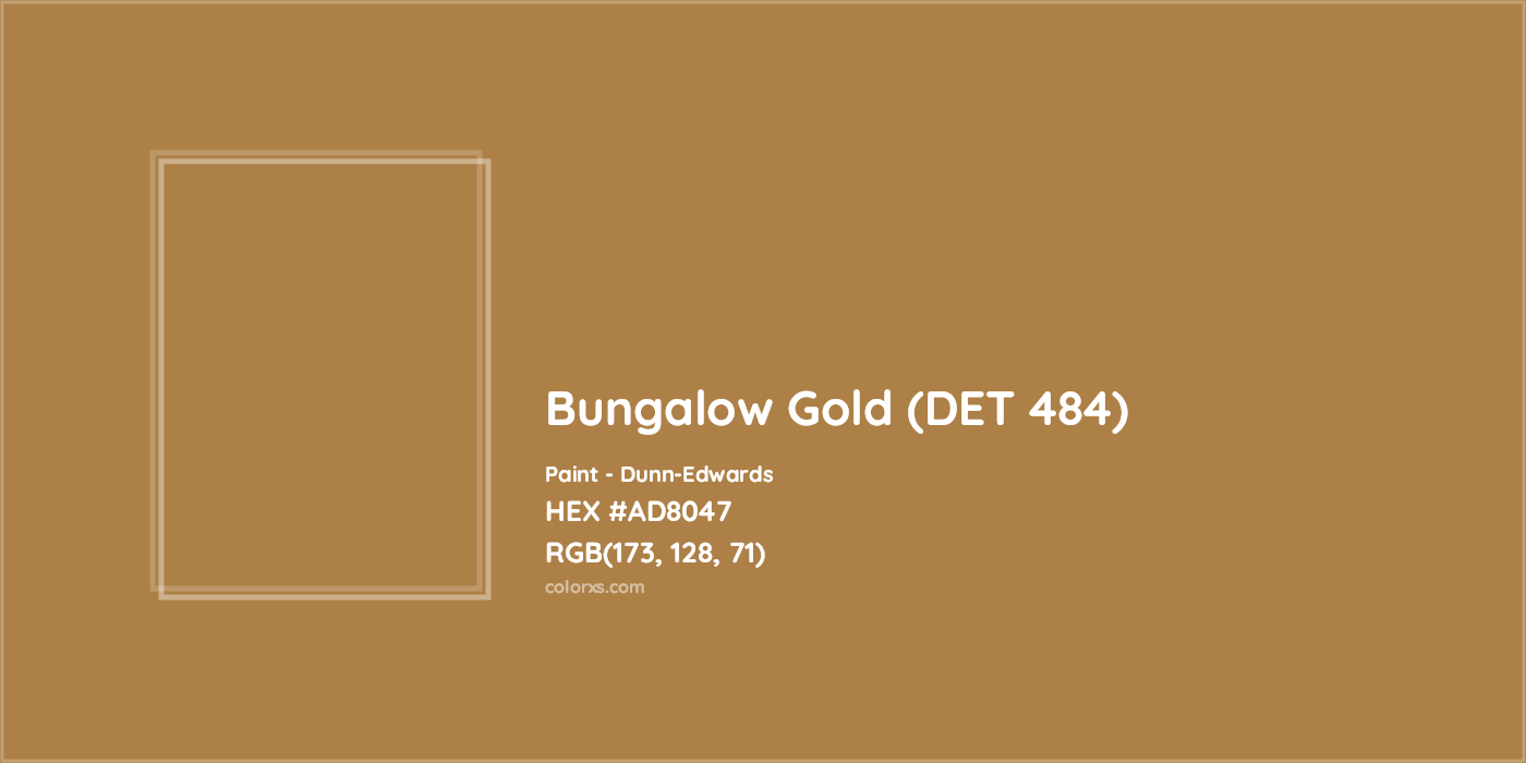 HEX #AD8047 Bungalow Gold (DET 484) Paint Dunn-Edwards - Color Code