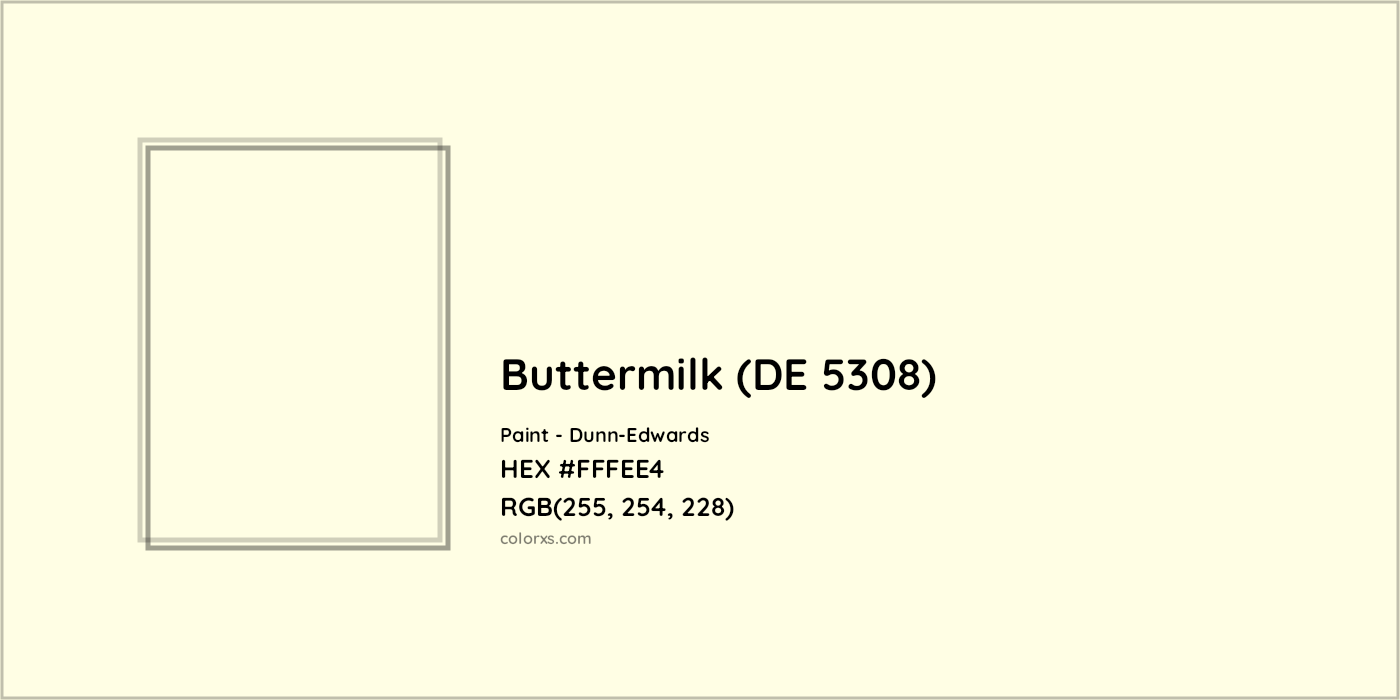HEX #FFFEE4 Buttermilk (DE 5308) Paint Dunn-Edwards - Color Code