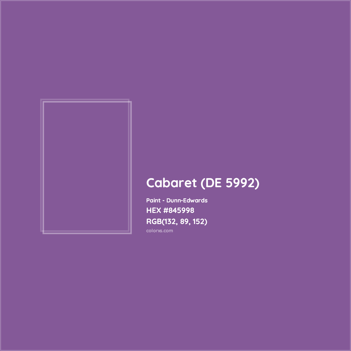 HEX #845998 Cabaret (DE 5992) Paint Dunn-Edwards - Color Code