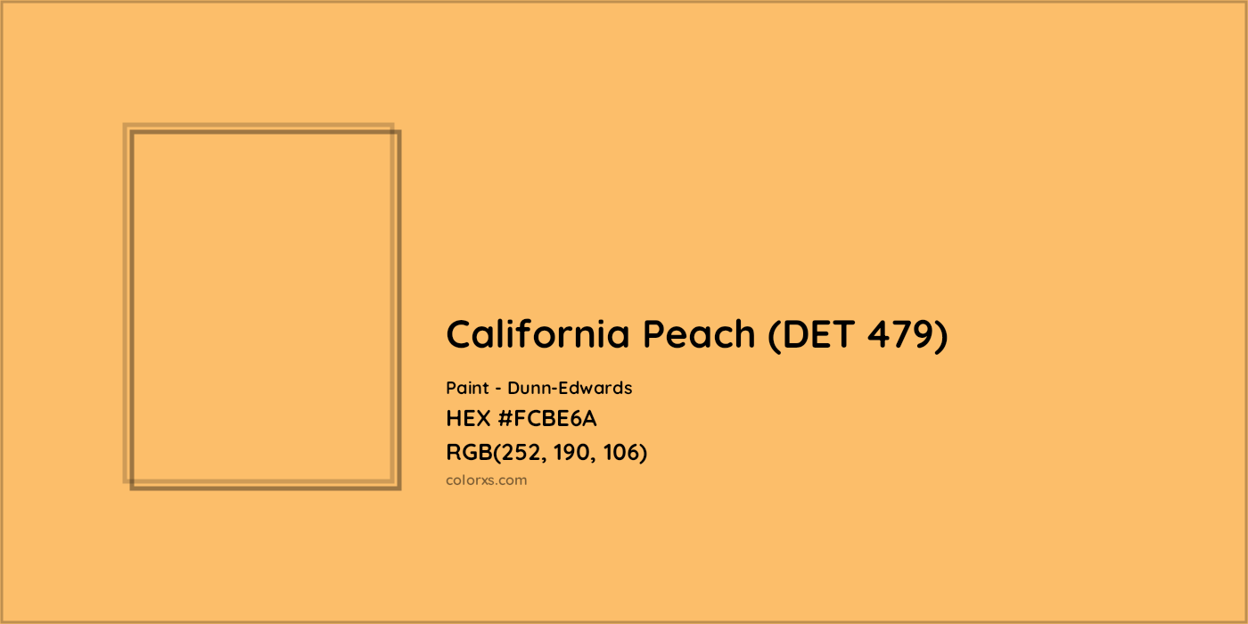 HEX #FCBE6A California Peach (DET 479) Paint Dunn-Edwards - Color Code