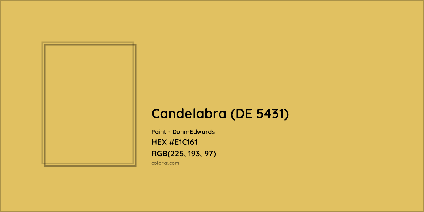 HEX #E1C161 Candelabra (DE 5431) Paint Dunn-Edwards - Color Code