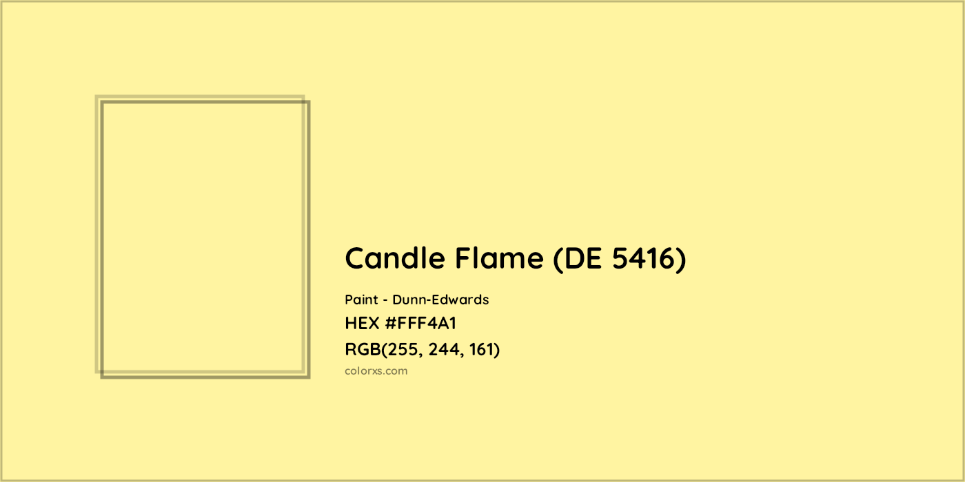 HEX #FFF4A1 Candle Flame (DE 5416) Paint Dunn-Edwards - Color Code