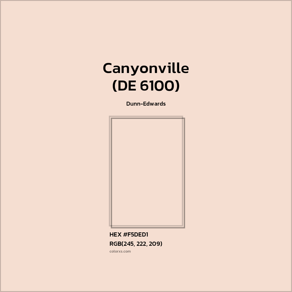 HEX #F5DED1 Canyonville (DE 6100) Paint Dunn-Edwards - Color Code