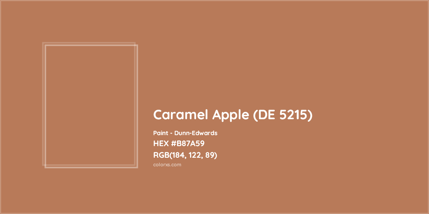 HEX #B87A59 Caramel Apple (DE 5215) Paint Dunn-Edwards - Color Code