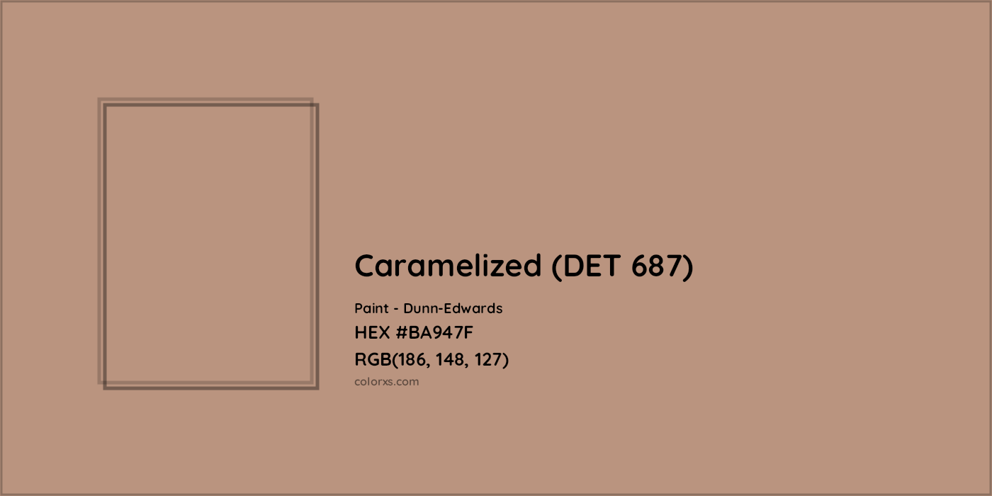 HEX #BA947F Caramelized (DET 687) Paint Dunn-Edwards - Color Code