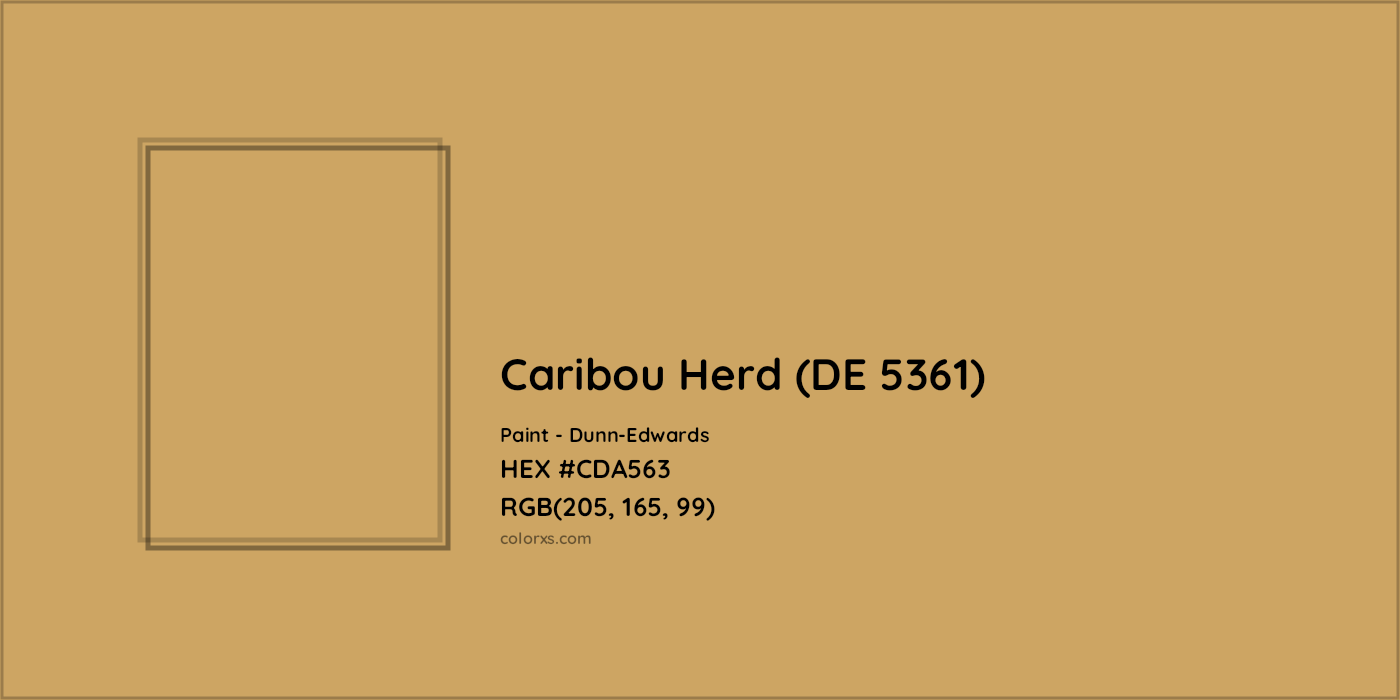 HEX #CDA563 Caribou Herd (DE 5361) Paint Dunn-Edwards - Color Code